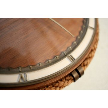 OROLOGIO MURO Kienzle VINTAGE LEGNO CORDA WALL KLOCK ROPE WOOD Mid Century '50s