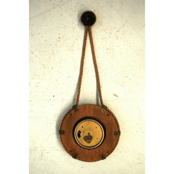 OROLOGIO MURO Kienzle VINTAGE LEGNO CORDA WALL KLOCK ROPE WOOD Mid Century '50s