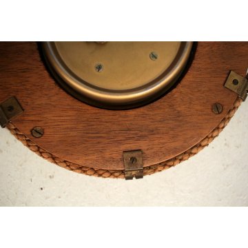 OROLOGIO MURO Kienzle VINTAGE LEGNO CORDA WALL KLOCK ROPE WOOD Mid Century '50s