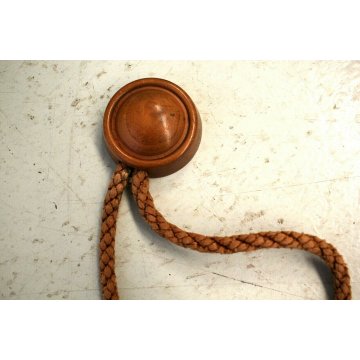 OROLOGIO MURO Kienzle VINTAGE LEGNO CORDA WALL KLOCK ROPE WOOD Mid Century '50s