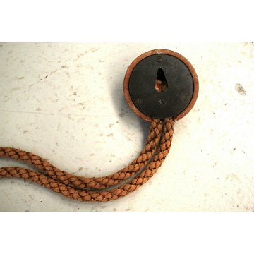 OROLOGIO MURO Kienzle VINTAGE LEGNO CORDA WALL KLOCK ROPE WOOD Mid Century '50s