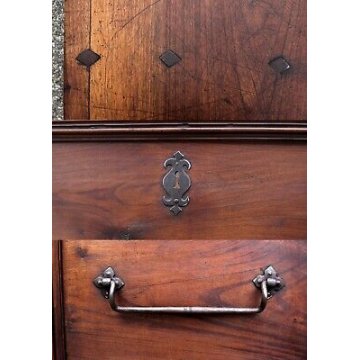 ANTICA CASSAPANCA PANCA NOCE 1700 EPOCA PERFETTA MOBILE ENTRATA GAMBE FERINE OLD