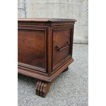 ANTICA CASSAPANCA PANCA NOCE 1700 EPOCA PERFETTA MOBILE ENTRATA GAMBE FERINE OLD