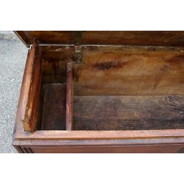 ANTICA CASSAPANCA PANCA NOCE 1700 EPOCA PERFETTA MOBILE ENTRATA GAMBE FERINE OLD