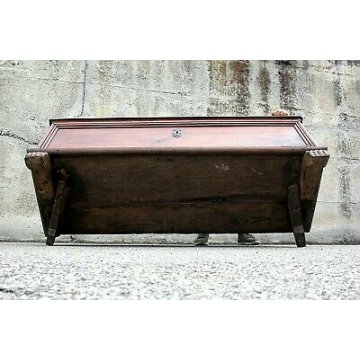 ANTICA CASSAPANCA PANCA NOCE 1700 EPOCA PERFETTA MOBILE ENTRATA GAMBE FERINE OLD