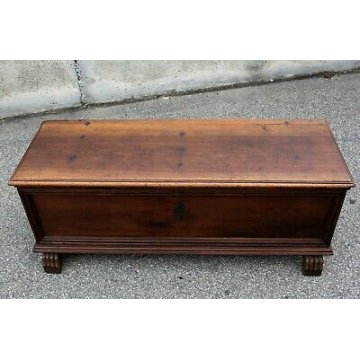 ANTICA CASSAPANCA PANCA NOCE 1700 EPOCA PERFETTA MOBILE ENTRATA GAMBE FERINE OLD