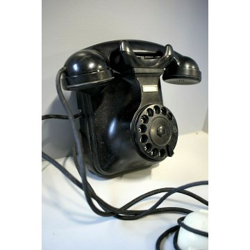 TELEFONO A DISCO DA PARETE MODERNARIATO SIP F.51 BACHELITE FUNZIONANTE ANNI '50