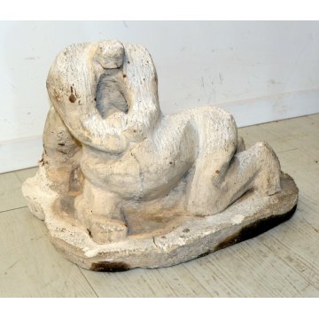 antica SCULTURA GESSO Futurista I LOTTATORI DI Carlo Zapelloni 1933 STRESA OLD