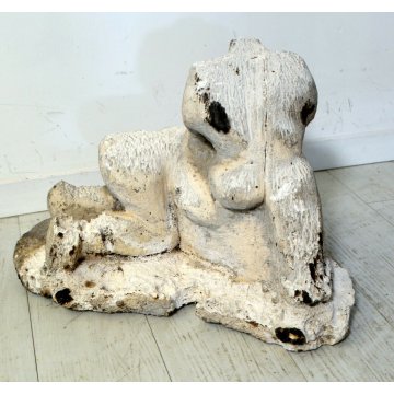 antica SCULTURA GESSO Futurista I LOTTATORI DI Carlo Zapelloni 1933 STRESA OLD