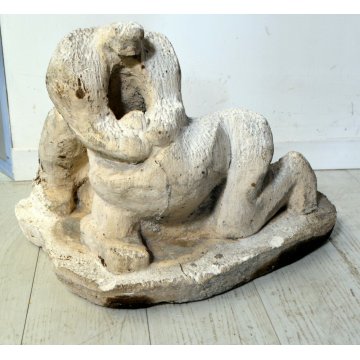 antica SCULTURA GESSO Futurista I LOTTATORI DI Carlo Zapelloni 1933 STRESA OLD