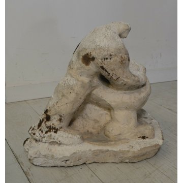 antica SCULTURA GESSO Futurista I LOTTATORI DI Carlo Zapelloni 1933 STRESA OLD