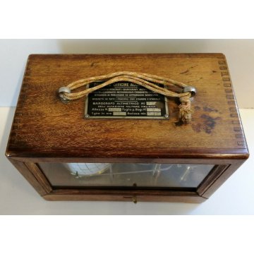 ANTICO BAROGRAFO Aviazione Militare Italiana EPOCA 1900 legno mogano AGOLINI