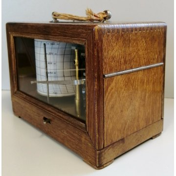 ANTICO BAROGRAFO Aviazione Militare Italiana EPOCA 1900 legno mogano AGOLINI