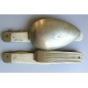 ANTICO SET POSATE DA CAMPO MILITARI MANICO PIEGHEVOLE CUCCHIAIO FORCHETTA '900