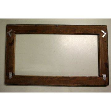GRANDE ANTICA CORNICE Guilloché LEGNO SCOLPITO EBANIZZATO RADICA 145,5x85,5cm 