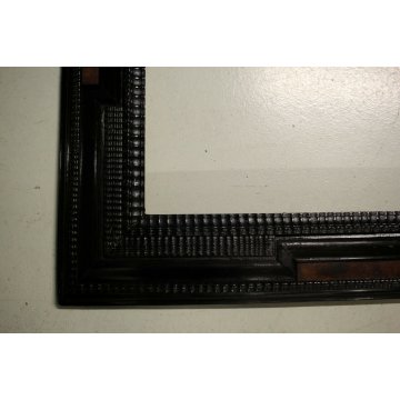 GRANDE ANTICA CORNICE Guilloché LEGNO SCOLPITO EBANIZZATO RADICA 145,5x85,5cm 