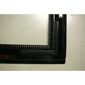 GRANDE ANTICA CORNICE Guilloché LEGNO SCOLPITO EBANIZZATO RADICA 145,5x85,5cm 