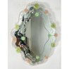ANTICO SPECCHIO SPECCHIERA VETRO MURANO FIORI VENEZIANO VINTAGE ANNI 50 GLASS 