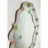 ANTICO SPECCHIO SPECCHIERA VETRO MURANO FIORI VENEZIANO VINTAGE ANNI 50 GLASS 