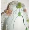 ANTICO SPECCHIO SPECCHIERA VETRO MURANO FIORI VENEZIANO VINTAGE ANNI 50 GLASS 