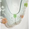 ANTICO SPECCHIO SPECCHIERA VETRO MURANO FIORI VENEZIANO VINTAGE ANNI 50 GLASS 