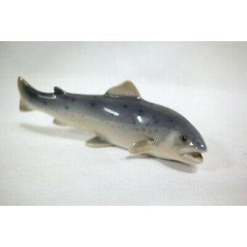 pesce trota ROYAL COPENHAGEN PORCELAIN TROUT 1602 FISH DENMARK Ceramica B&G rara