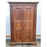 ANTICO GRANDE ARMADIO GUARDAROBA 1600 PIEMONTESE LEGNO MASSELLO NOCE 2 ANTE OLD 
