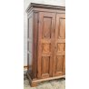 ANTICO GRANDE ARMADIO GUARDAROBA 1600 PIEMONTESE LEGNO MASSELLO NOCE 2 ANTE OLD 