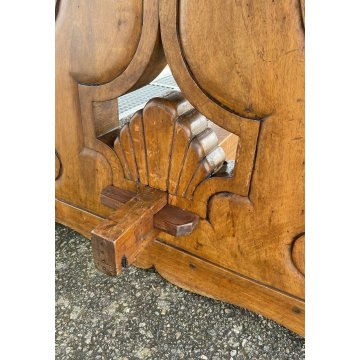 ANTICO GRANDE TAVOLO LEGNO NOCE DOPPIA PLANCIA 1839 SALA PRANZO EPOCA TABLE OLD 