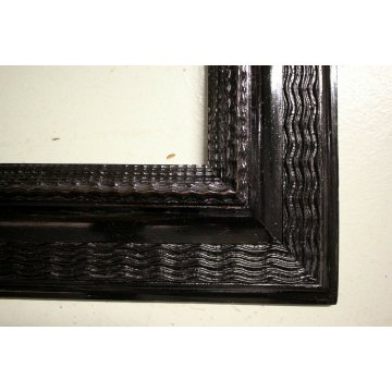 ANTICA CORNICE GUILLOCHE' LEGNO EBANIZZATO 51,5x61cm EPOCA '800