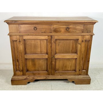 CREDENZA VINTAGE ARTE POVERA LEGNO NOCE MADIA EPOCA 1900 CASSETTI 2 ANTE ANNI 40
