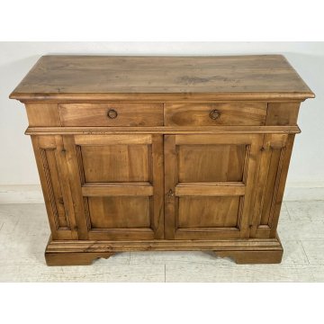 CREDENZA VINTAGE ARTE POVERA LEGNO NOCE MADIA EPOCA 1900 CASSETTI 2 ANTE ANNI 40