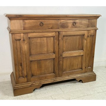 CREDENZA VINTAGE ARTE POVERA LEGNO NOCE MADIA EPOCA 1900 CASSETTI 2 ANTE ANNI 40