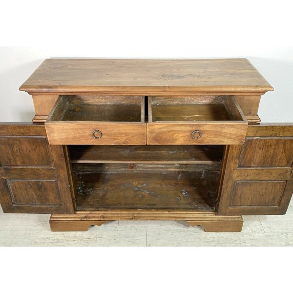 CREDENZA VINTAGE ARTE POVERA LEGNO NOCE MADIA EPOCA 1900 CASSETTI