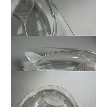 RARA ANTICA BOWL PIATTINO COPERCHIO VETRO DECORO MOSCA MOLATO ACIDATO Art Decò 