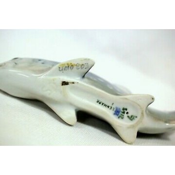 ANTIQUE ROYAL COPENHAGEN PORCELAIN FIGURE  8912 TROUT FISH DENMARK Ceramica 