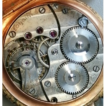 ANTICO OROLOGIO TASCA Longines CAL. 18.79M meccanico ANNI 40 OLD POCKET WATCH