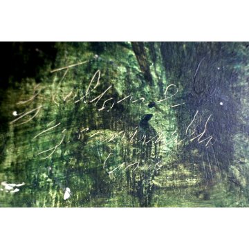 ANTICO DIPINTO Guido Tallone PAESAGGIO VILLA COLLINA BOSCO LAGO MAGGIORE '900