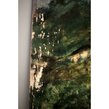 ANTICO DIPINTO Guido Tallone PAESAGGIO VILLA COLLINA BOSCO LAGO MAGGIORE '900