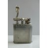ACCENDINO VINTAGE ZENITH 5050 ARGENTATO BUTANE GAS TABLE LIGHTER '80 Funzionante