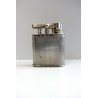ACCENDINO VINTAGE ZENITH 5050 ARGENTATO BUTANE GAS TABLE LIGHTER '80 Funzionante