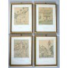 Lotto 4 QUADRI C.Zapelloni DISEGNI PAESAGGIO SCHIZZI MATITA PENNA Craveggia 1956