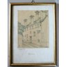 Lotto 4 QUADRI C.Zapelloni DISEGNI PAESAGGIO SCHIZZI MATITA PENNA Craveggia 1956