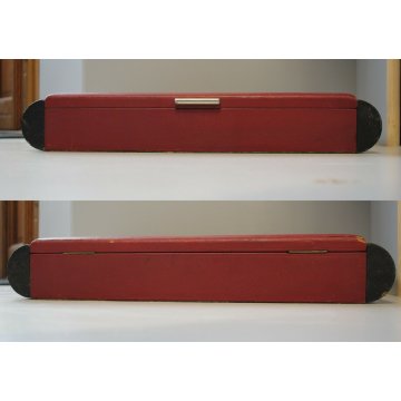 SET CASINO' VINTAGE GIOCO CARTE SCACCHI DAMA POKER ROULETTE MIDCENTURY GAME BOX