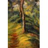 DIPINTO OLIO Alessandro Negri PAESAGGIO ROBECCHETTO SELVA CAMPAGNA STRADA  '900