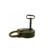 ANTICO LUCCHETTO FERRO BATTUTO FUNZIONANTE CATENACCIO PADLOCK IRON KEY '800