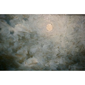 QUADRO OLIO TELA G. Ghiringhelli  MARINA MARE BARCA VELA PESCATORI ALBA '800