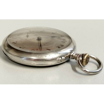 ANTICO OROLOGIO TASCA Vigilant ARGENTO 800 meccanico ANNI 40 OLD POCKET WATCH