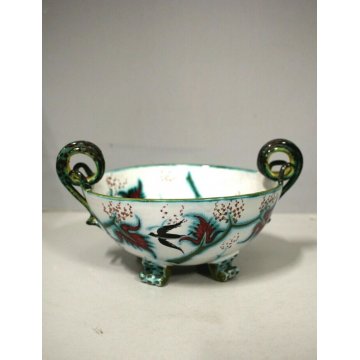 ANTICA ALZATA CIOTOLA CERAMICA BOTTEGA RICCARDO GATTI FAENZA '900 FOOTED BOWL