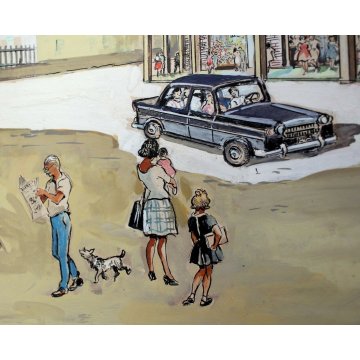 SCHIZZO PITTORICO PROSPETTIVA  A.Colla PRESENTAZIONE PROGETTO PALAZZO ARONA 'A